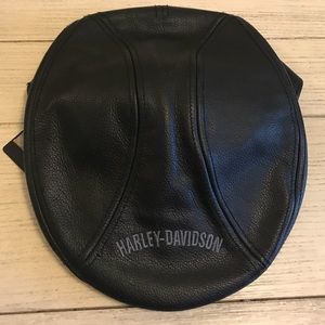 Harley-Davidson leather flat cap